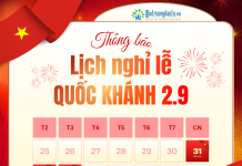 Thông báo lịch nghỉ lễ Quốc khánh 2/9 của Môi Trường Đầu Tư